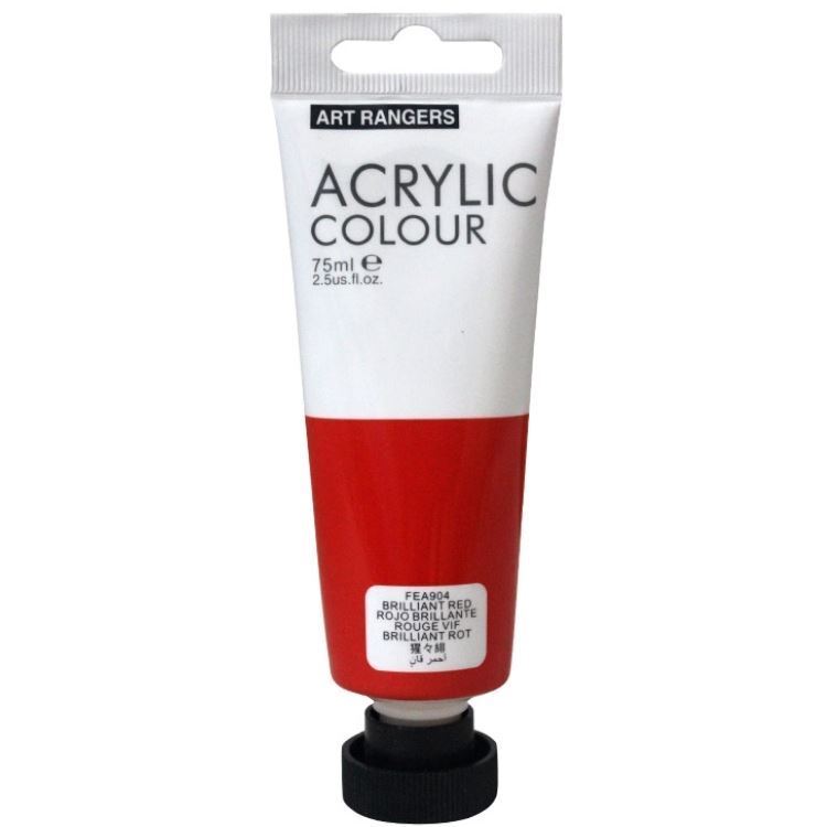 ACRYLIC 75ML BRILLIANT RED